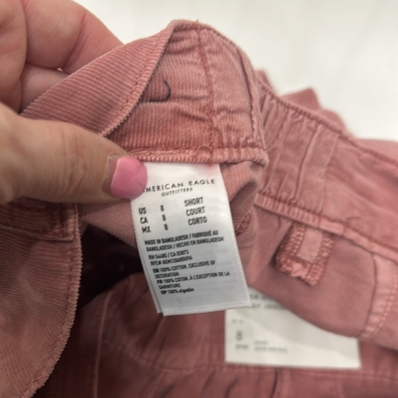 American Eagle super high-rise baggy jogger pink size 8 short. NWT. - Picture 12 of 13